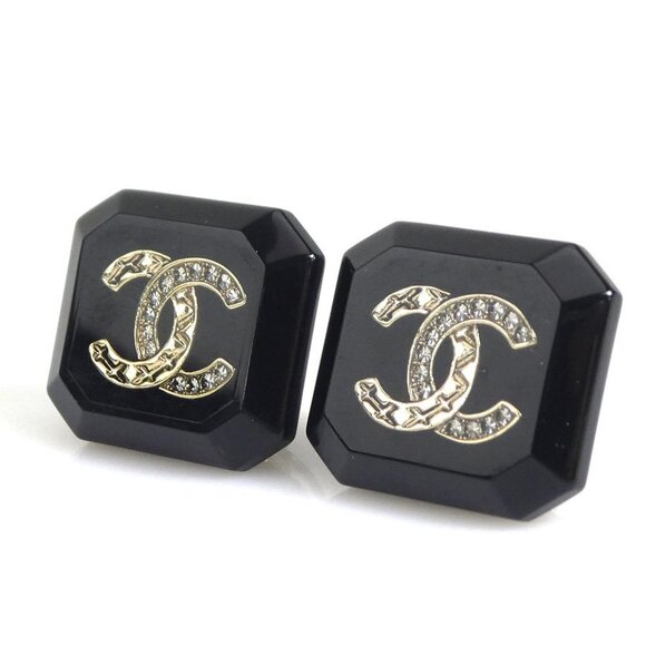 CHANEL Black Logo Earrings - Picture 3 of 5